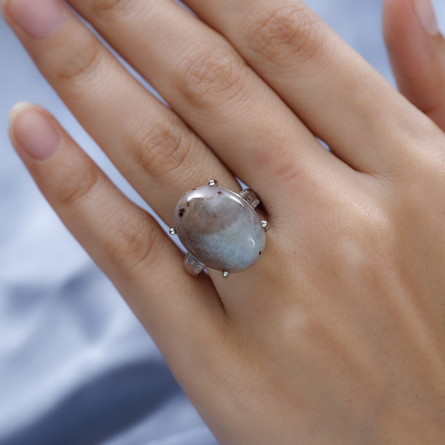 Premium Natural Zimbaprase, Natural Champagne and White Diamond Ring in Platinum Over Sterling Silver (Size 10.0) 17.80 ctw