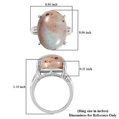 Premium Natural Zimbaprase, Natural Champagne and White Diamond Ring in Platinum Over Sterling Silver (Size 10.0) 17.80 ctw
