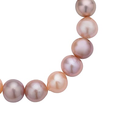 Multi Color Edison Pearl Bracelet in Rhodium Over Sterling Silver (8.00 In)