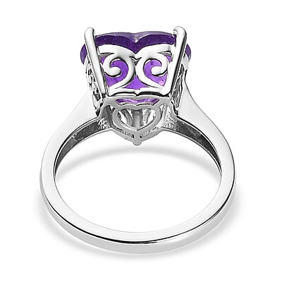 Rare Find Luxoro 14K White Gold AAA Color Change Hackmanite and G-H I2 Diamond Ring (Size 7.0) 4.30 ctw