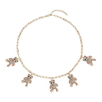 Multi Color Austrian Crystal in Goldtone - Product card gallery slide 1 (10176927924537)