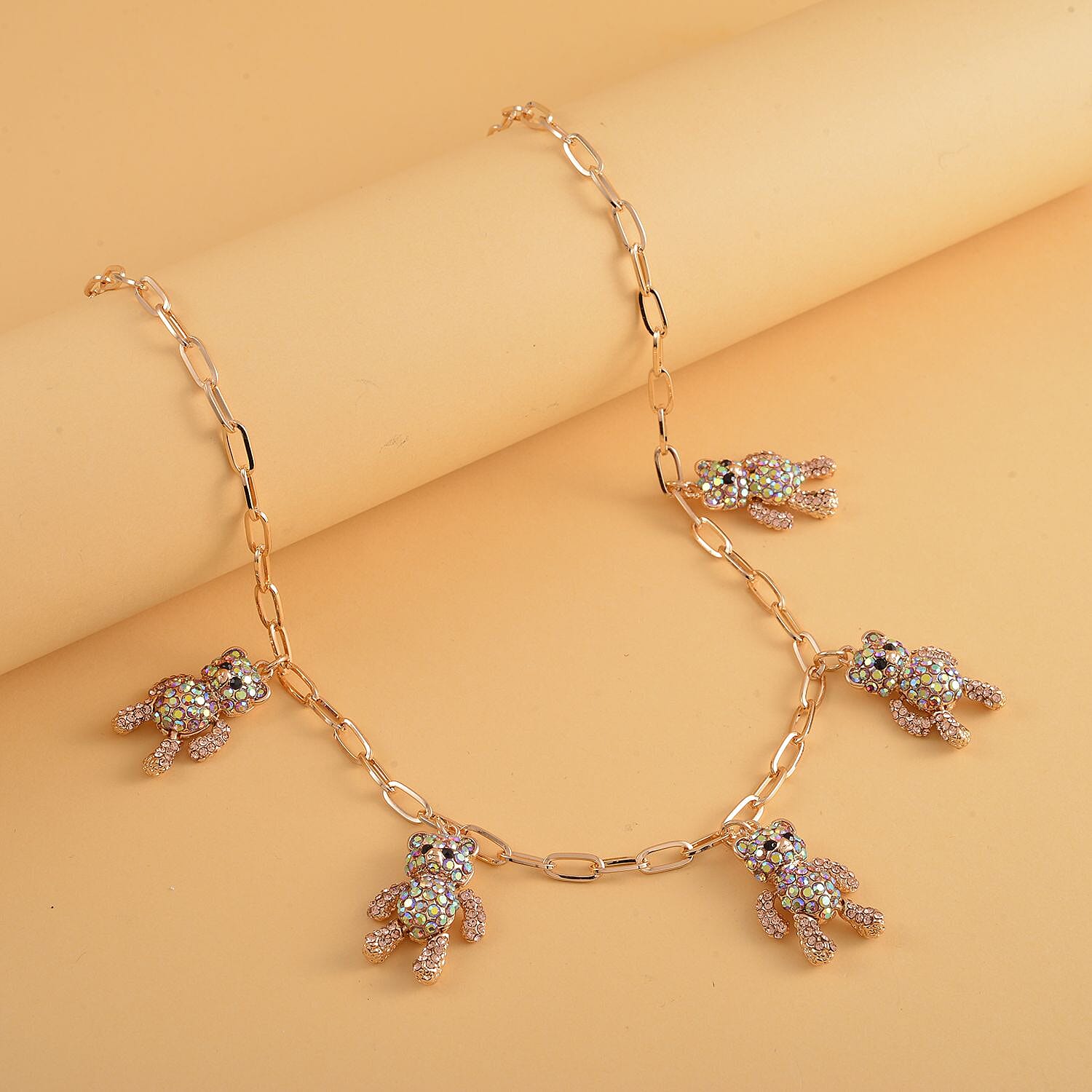 Multi Color Austrian Crystal in Goldtone - Product card gallery slide 3 (9431491936511)