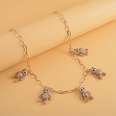 Multi Color Austrian Crystal in Goldtone - Product card gallery slide 3 (10176927924537)