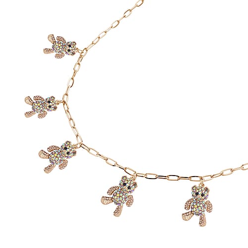 Multi Color Austrian Crystal in Goldtone - Product card gallery slide 2 (9431491936511)