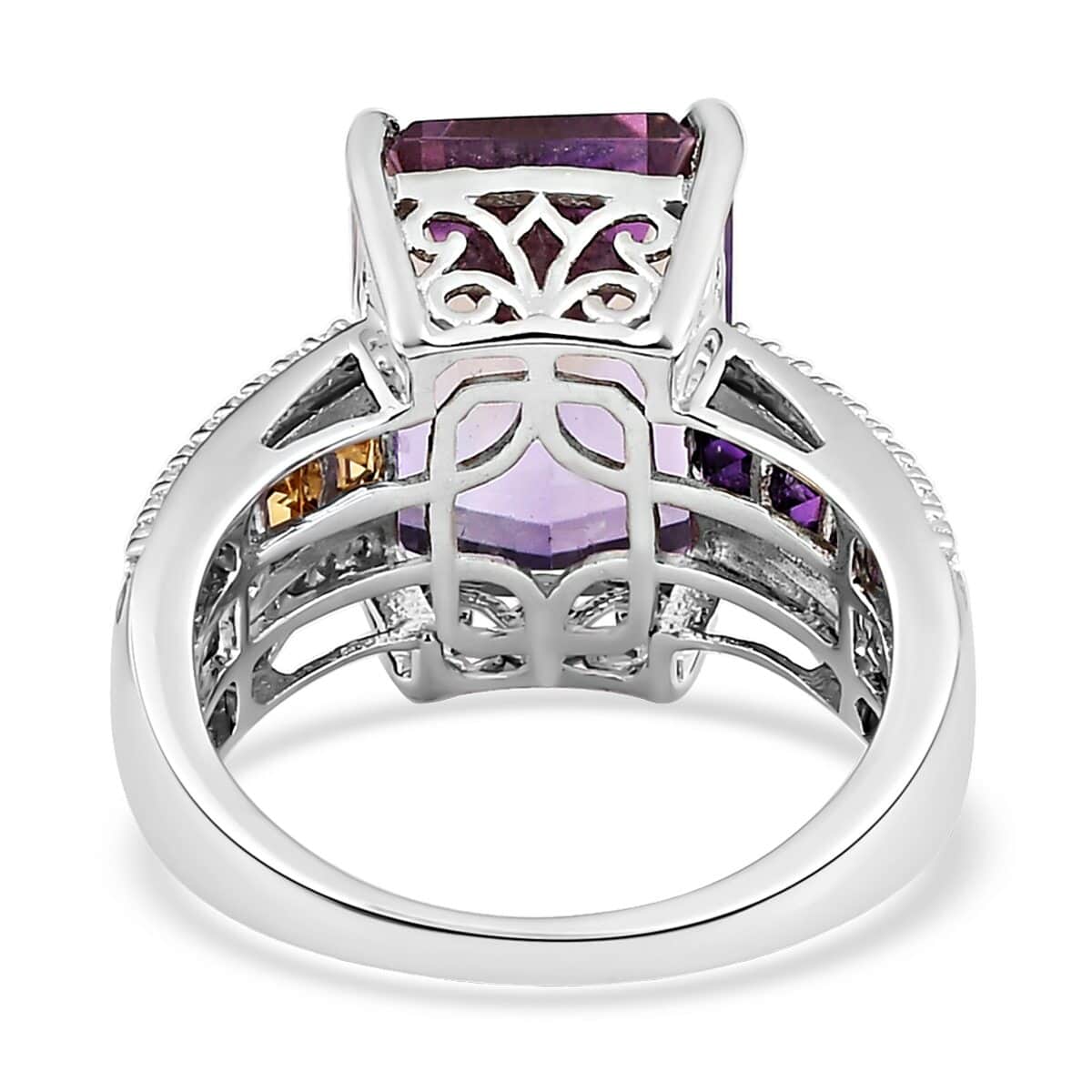 AAA Anahi Ametrine and Multi Gemstone Ring in Platinum Over Sterling Silver (Size 7.0) 8.90 ctw image number 4