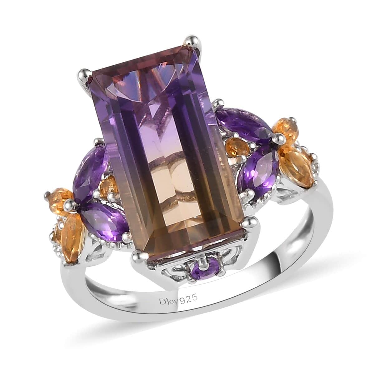 AAA Anahi Ametrine and Multi Gemstone Ring in Platinum Over Sterling Silver 7.35 ctw image number 0