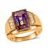 AAA Anahi Ametrine and Moissanite Men's Ring in Vermeil Yellow Gold Over Sterling Silver (Size 11.0) 7.90 ctw image number 0