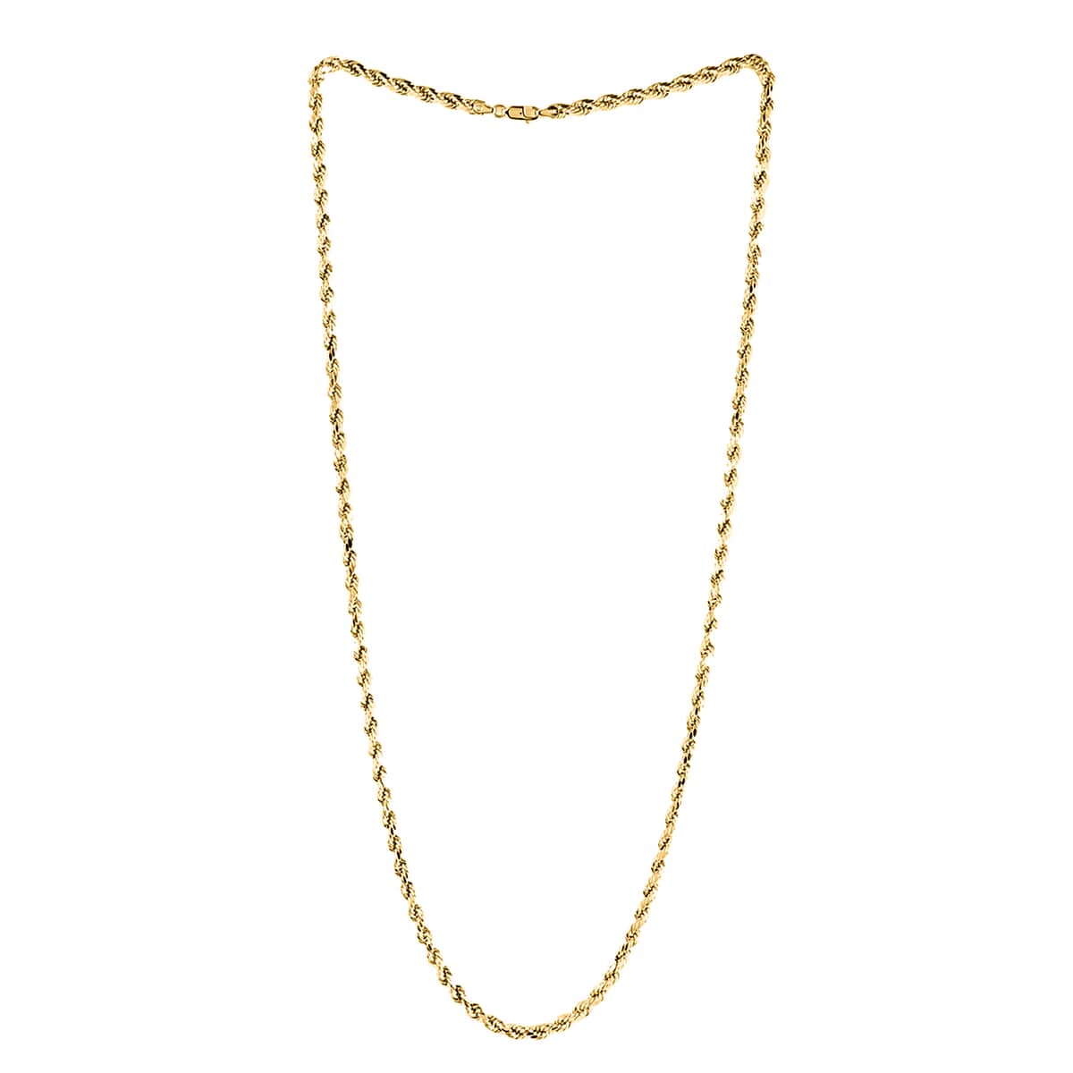 14K Yellow Gold Rope Necklace, Gold Chain, Gold Necklace For Women, Birthday Gifts For Her (18 Inches) image number 1