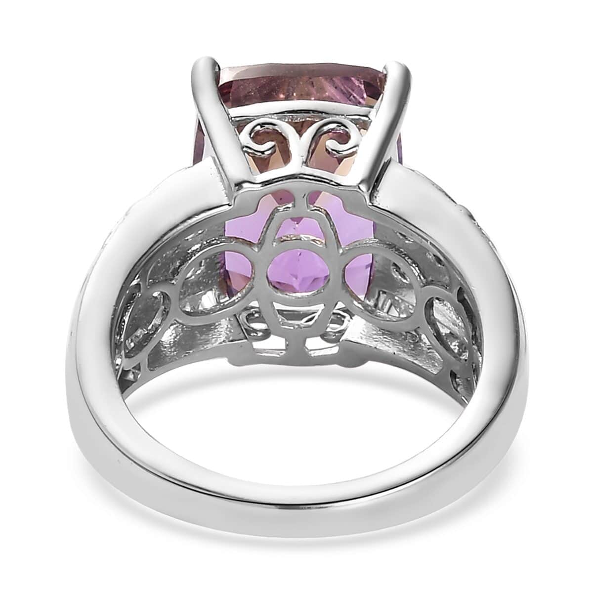 AAA Anahi Ametrine and Multi Gemstone Ring in Platinum Over Sterling Silver (Size 6.0) 7.15 ctw image number 4