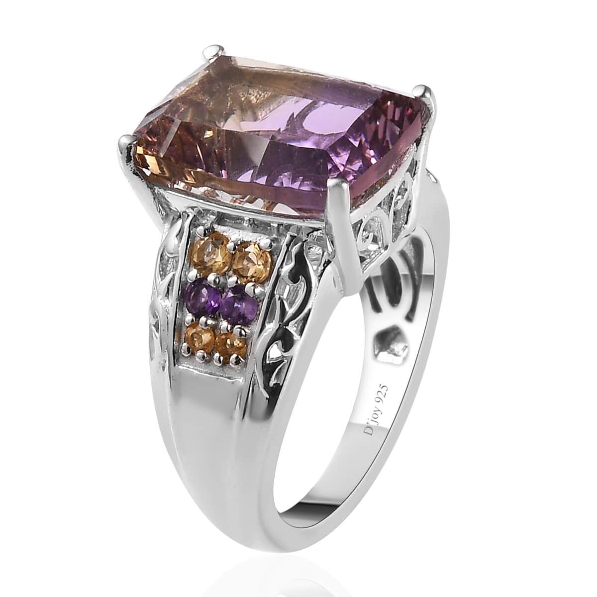 AAA Anahi Ametrine and Multi Gemstone Ring in Platinum Over Sterling Silver (Size 7.0) 7.15 ctw image number 3