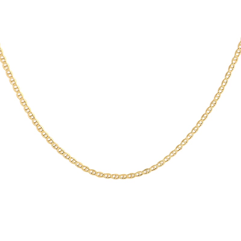 14K Yellow Gold 1.5mm Mariner Chain Necklace 24 Inches 1.40 Grams