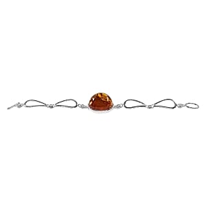 Amber Bracelet in Sterling Silver (8 In) (21 g)