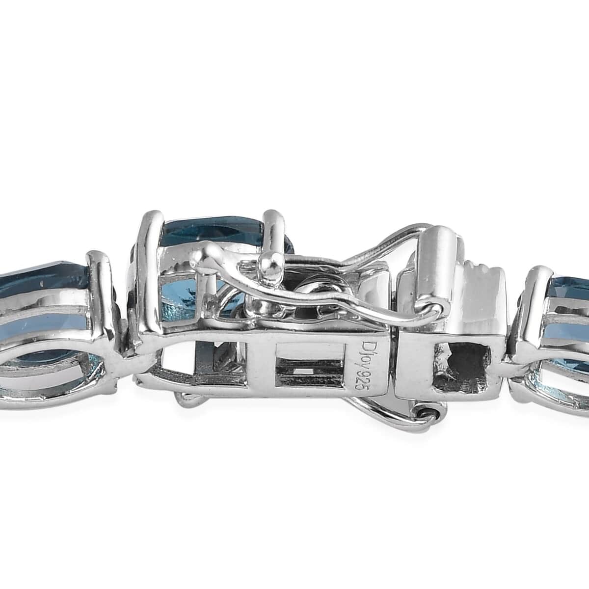 London Blue Topaz Tennis Bracelet in Platinum Over Sterling Silver (8.00 In) 24.75 ctw image number 3