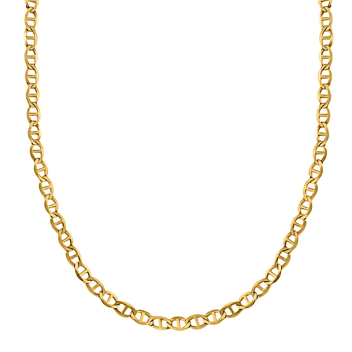 10K Yellow Gold 1.5mm Mariner Pendant Chain 20 Inches