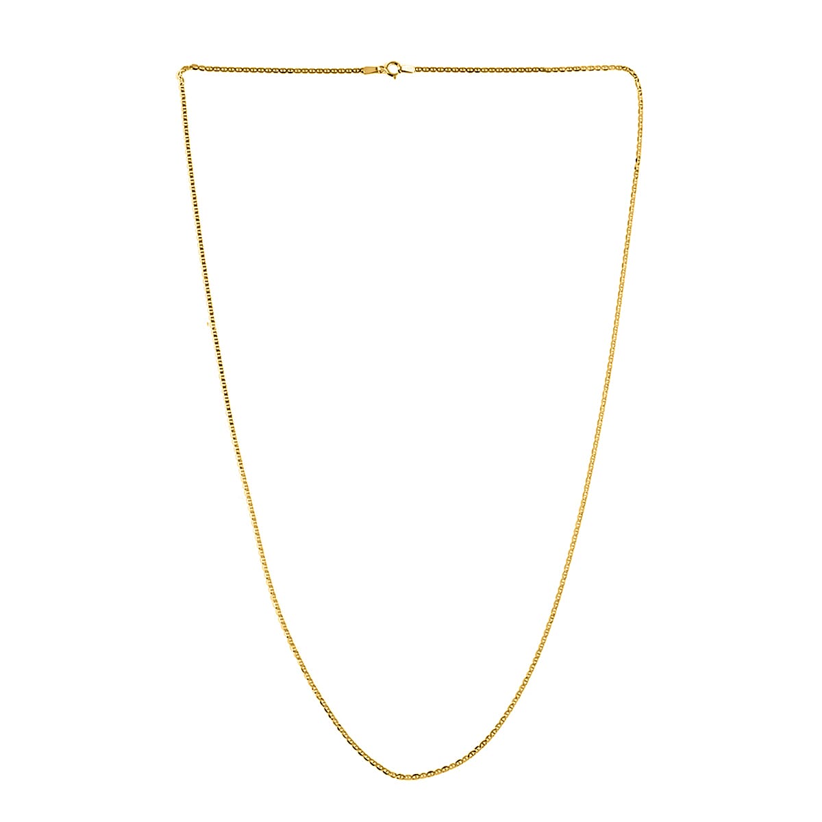 10K Yellow Gold 1.5mm Mariner Pendant Chain 20 Inches