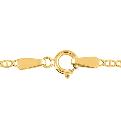 10K Yellow Gold 1.5mm Mariner Pendant Chain 20 Inches
