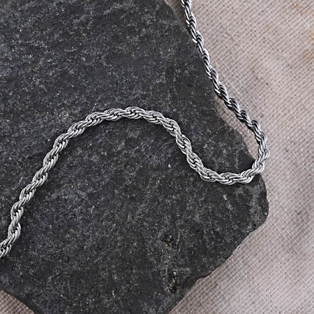 Rope Chain 20 Inches in Stainless Steel 11.50 Grams image number 1