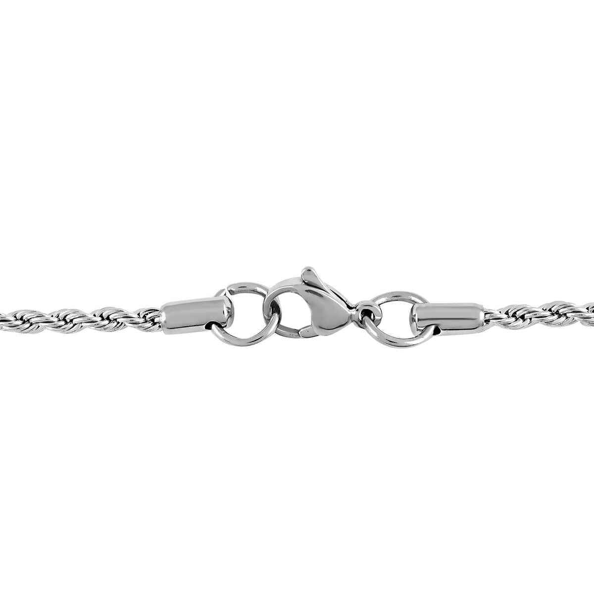 Rope Chain 20 Inches in Stainless Steel 11.50 Grams image number 3