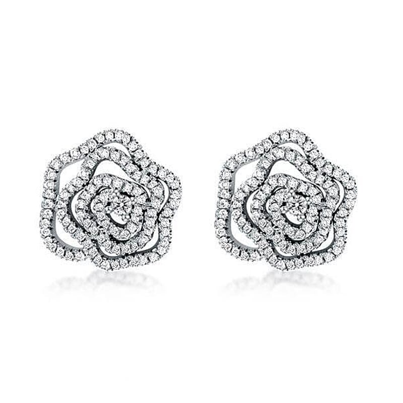 Earrings in Platinum Bond