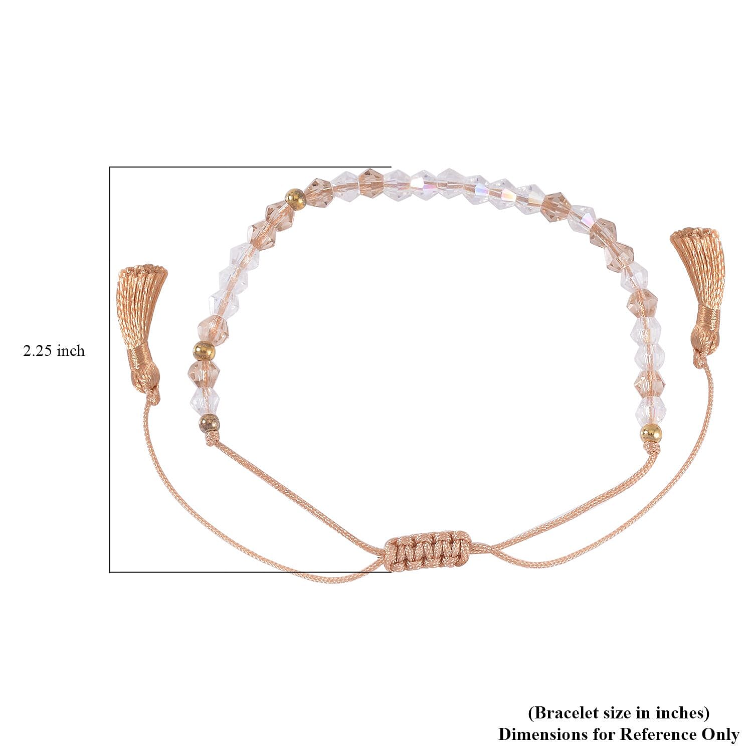 White and Brown Glass Beaded Bolo A New Chapter Morse Code Bracelet in Natural Cotton Cord and 14K YG Over Sterling Silver (Adjustable)