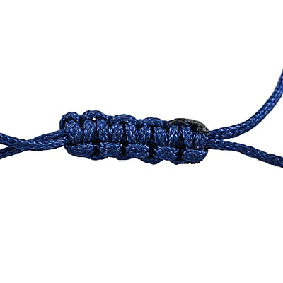 Blue Glass  Bracelet (Size - 6) Pure Natural Cotton Cord 4.20 ctw