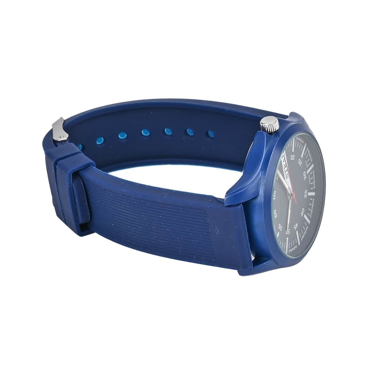 Strada Japanese Movement Watch with Blue Silicone Strap (39.87 mm) (6.25-8.50 Inches) image number 5