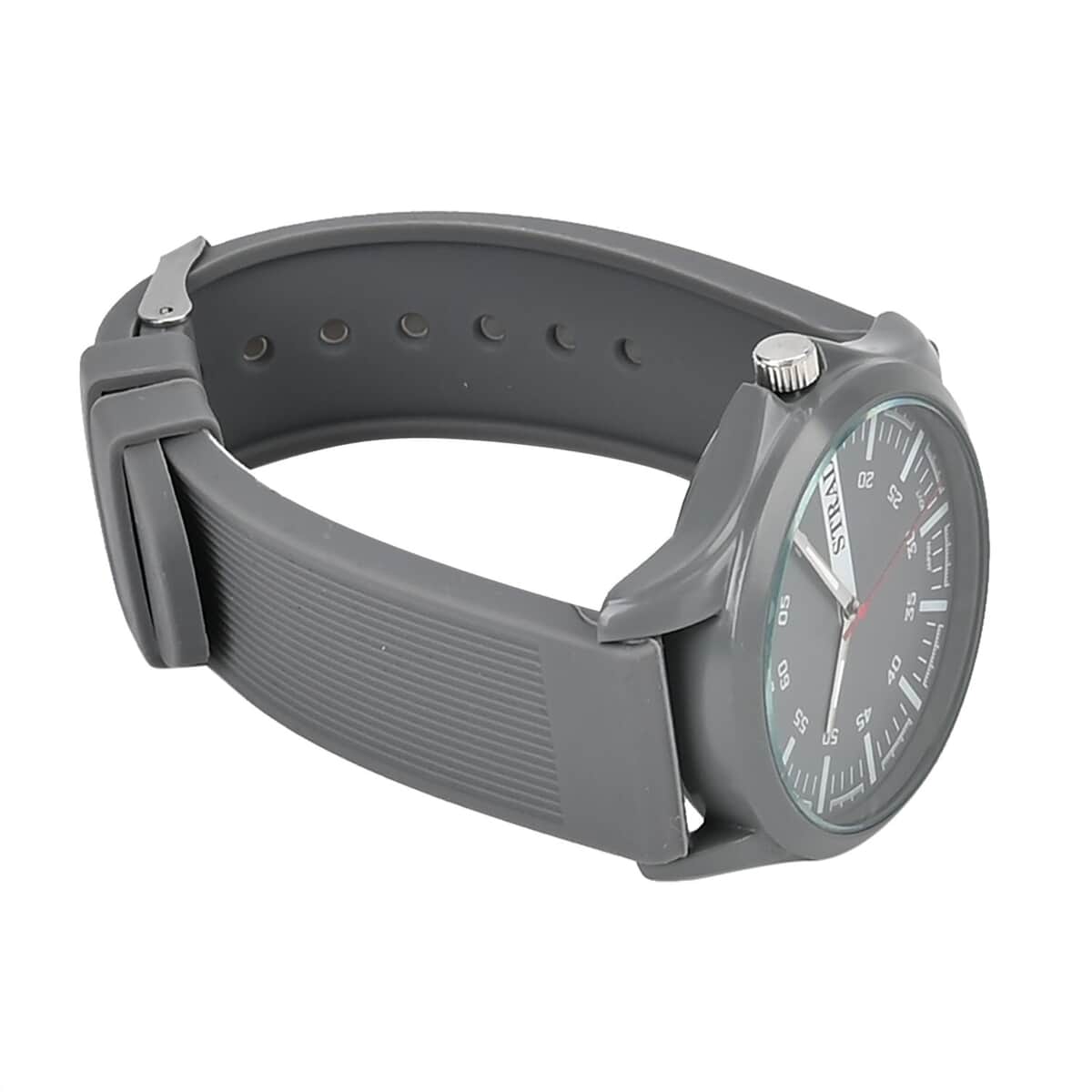 Strada Japanese Movement Watch with Gray Silicone Strap (39.87 mm) (6.25-8.50 Inches) image number 5