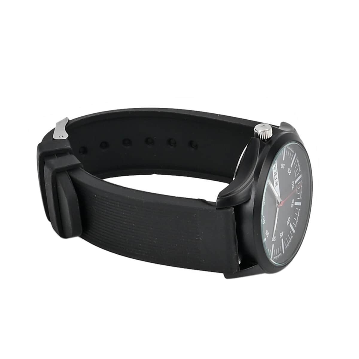 Strada Japanese Movement Watch with Black Silicone Strap (39.87 mm) (6.25-8.50 Inches) image number 5