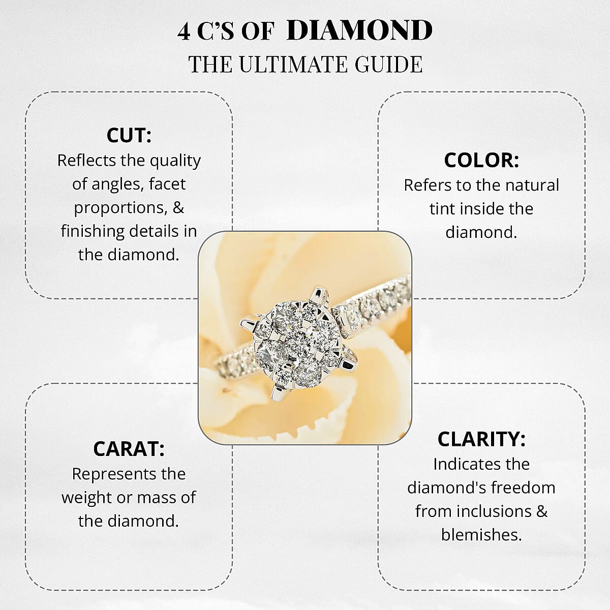 14K White Gold Snow White & Pepper Brilliant Diamond Ring (Size 7.0) 1.00 ctw image number 3