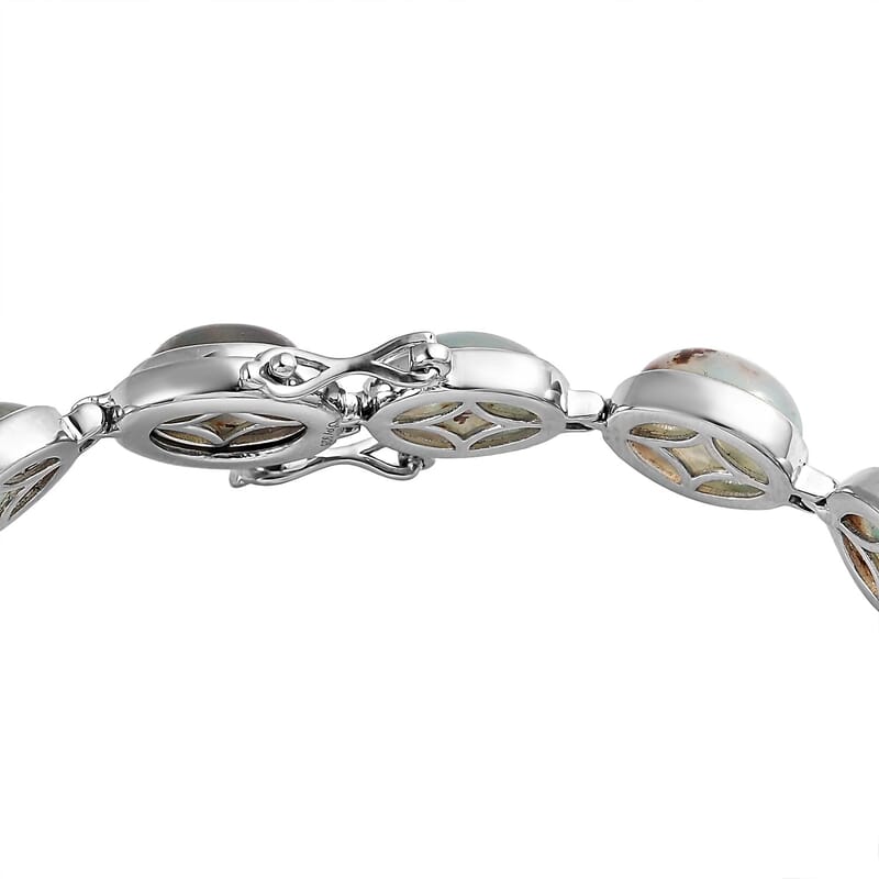 Zimbaprase Bracelet in Platinum Over Sterling Silver (6.50 In) 40.00 ctw