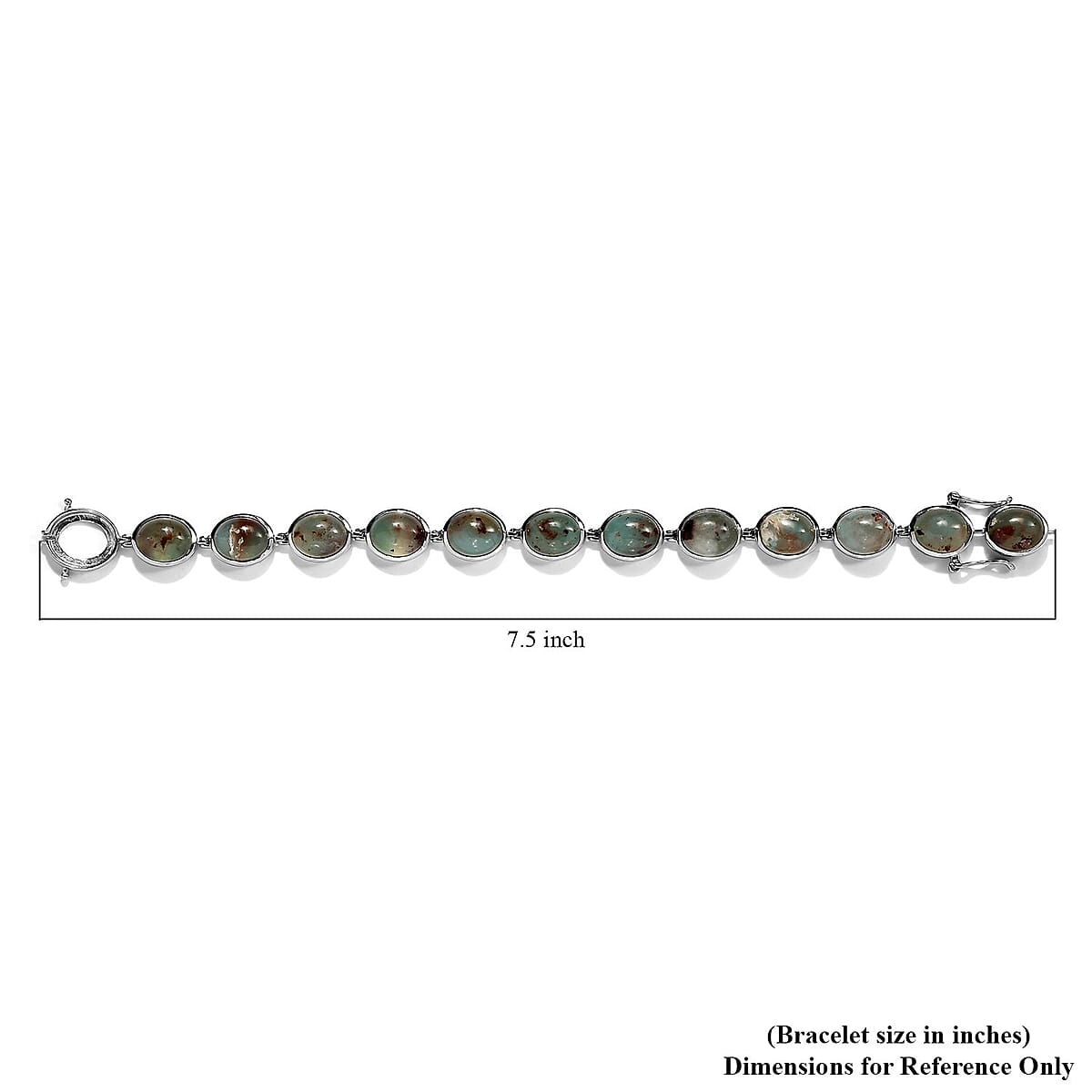 Natural Zimbaprase Bracelet in Platinum Over Sterling Silver (6.50 In) 13.50 Grams 40.00 ctw image number 4