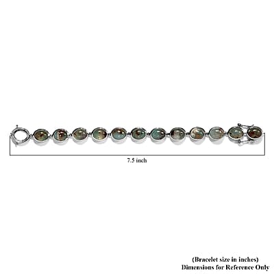 Zimbaprase Bracelet in Platinum Over Sterling Silver (6.50 In) 40.00 ctw