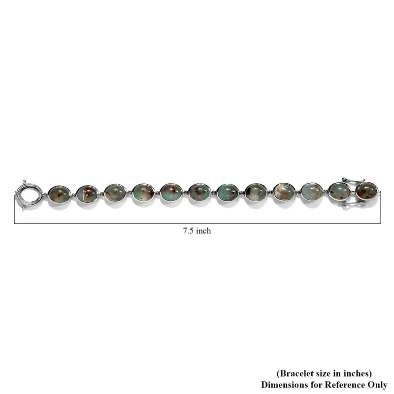 Zimbaprase Bracelet in Platinum Over Sterling Silver (6.50 In) 40.00 ctw