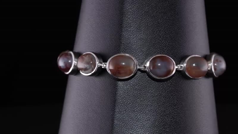 Natural Zimbaprase Bracelet in Platinum Over Sterling Silver (6.50 In) 13.50 Grams 40.00 ctw