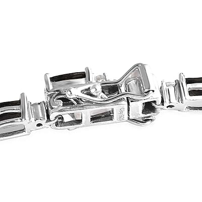 Elite Shungite and White Zircon Necklace 18 Inches in Platinum Over Sterling Silver 22.90 ctw