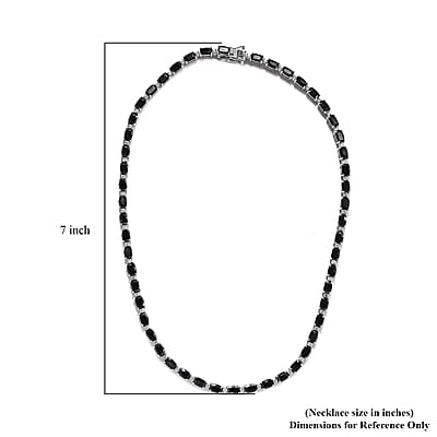 Elite Shungite and White Zircon Necklace 18 Inches in Platinum Over Sterling Silver 22.90 ctw
