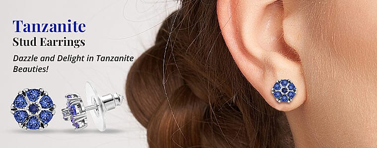Tanzanite Stud Earrings Banner