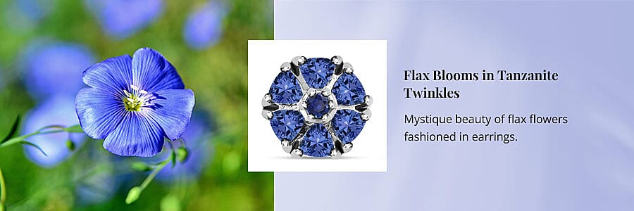 Flax Blooms in Tanzanite Twinkles Banner