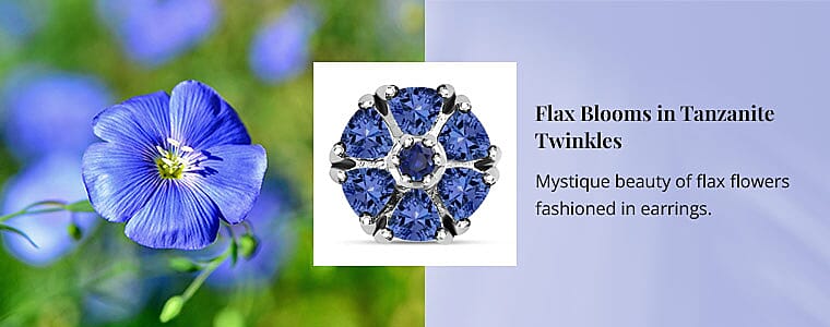 Flax Blooms in Tanzanite Twinkles Banner