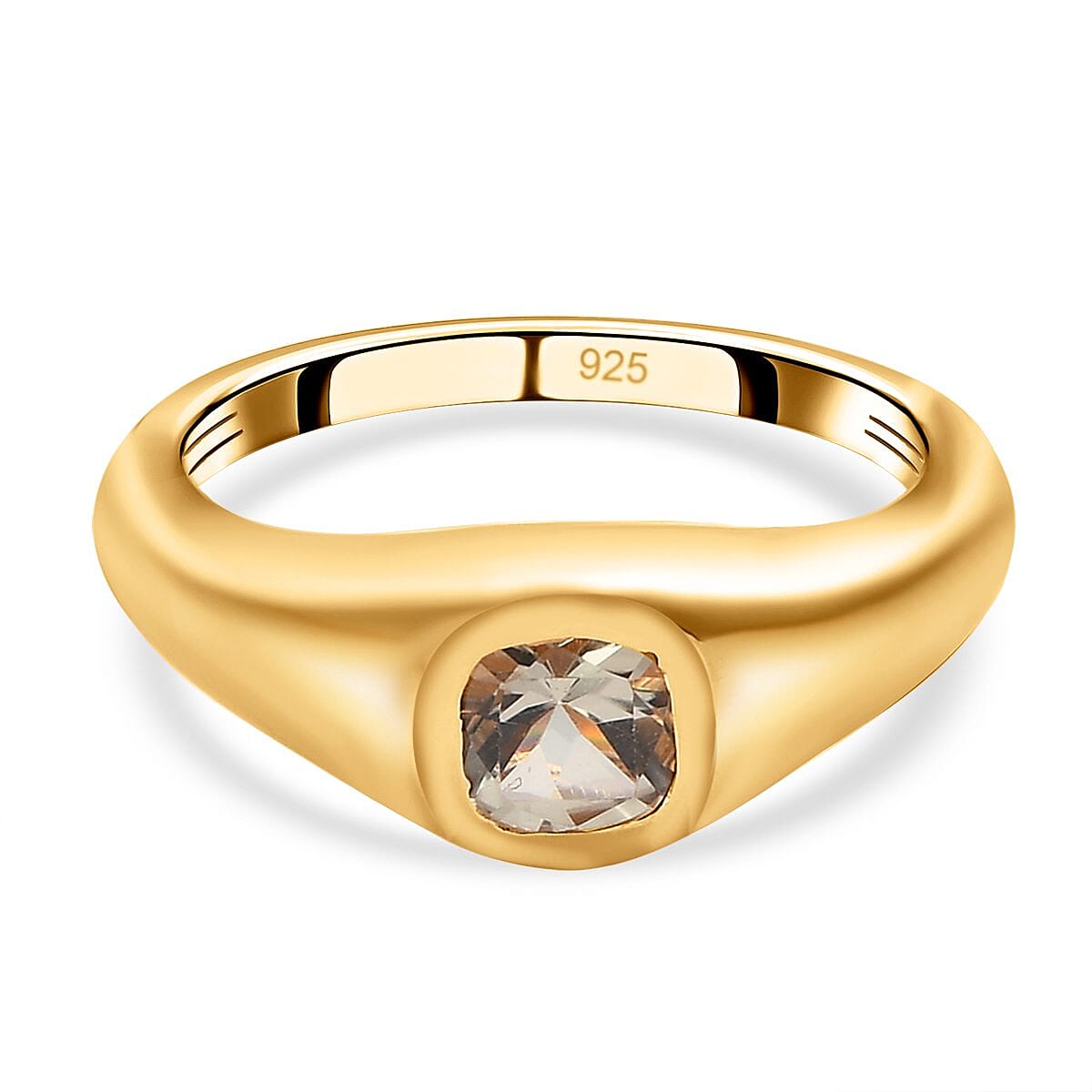 Turkizite 0.65 ctw Ring in 18K Vermeil Yellow Gold Over Sterling Silver (Size 9.0)