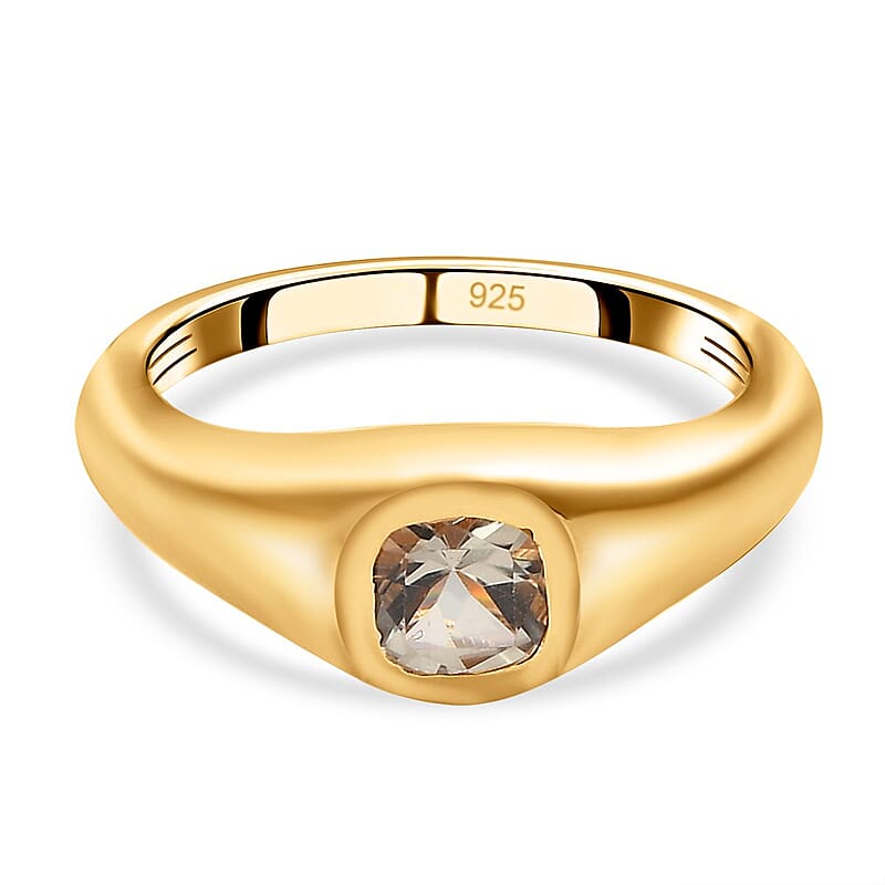 Turkizite 0.65 ctw Ring in 18K Vermeil Yellow Gold Over Sterling Silver (Size 9.0)