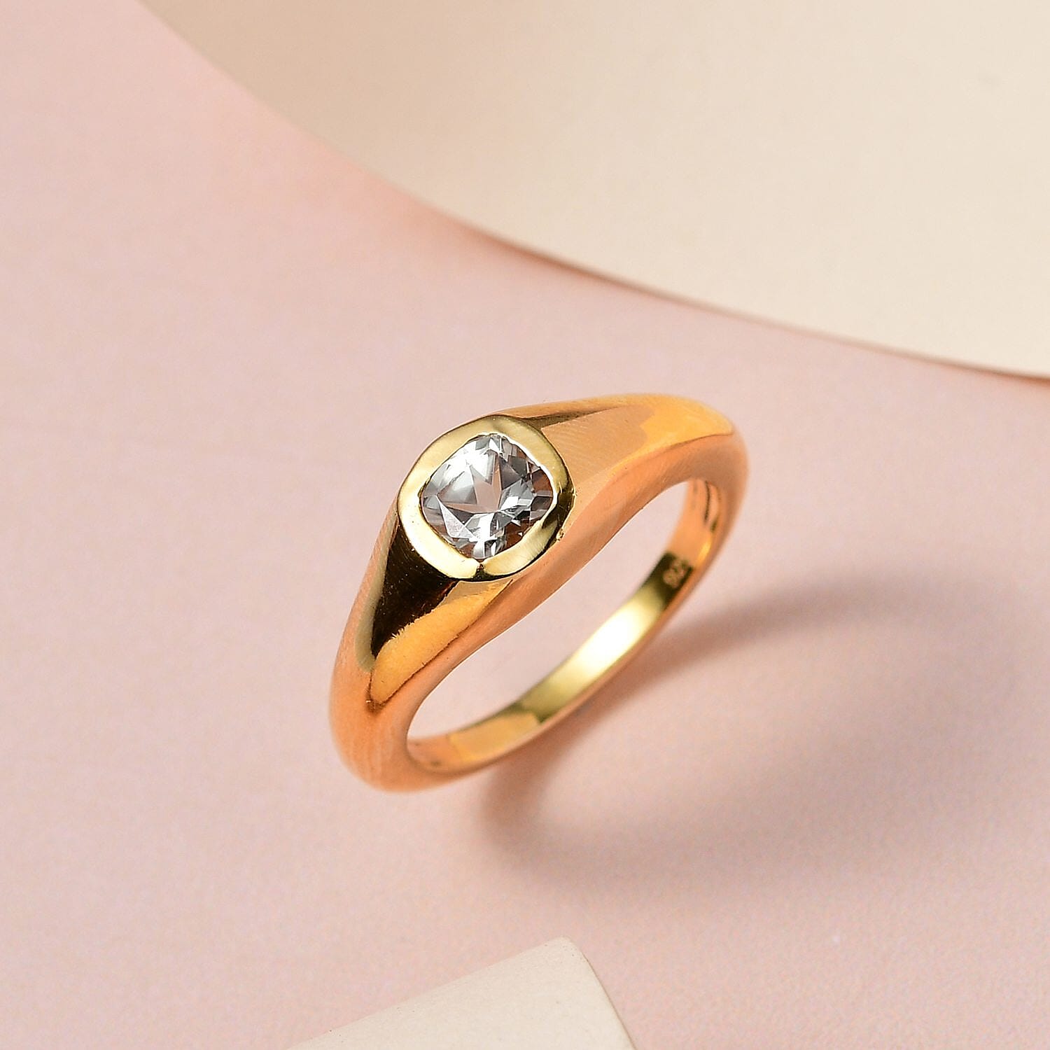 Turkizite 0.65 ctw Ring in 18K Vermeil Yellow Gold Over Sterling Silver (Size 9.0)