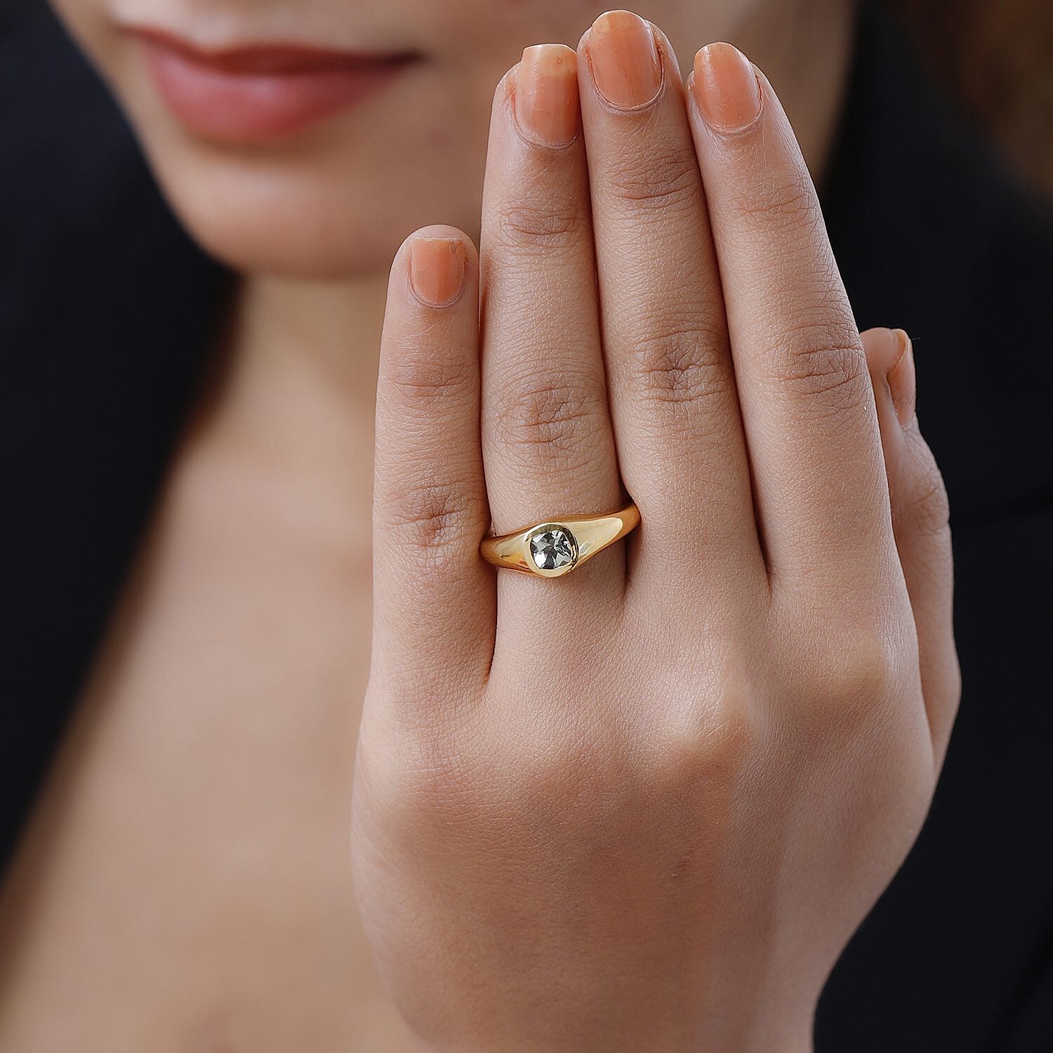 Turkizite 0.65 ctw Ring in 18K Vermeil Yellow Gold Over Sterling Silver (Size 9.0)