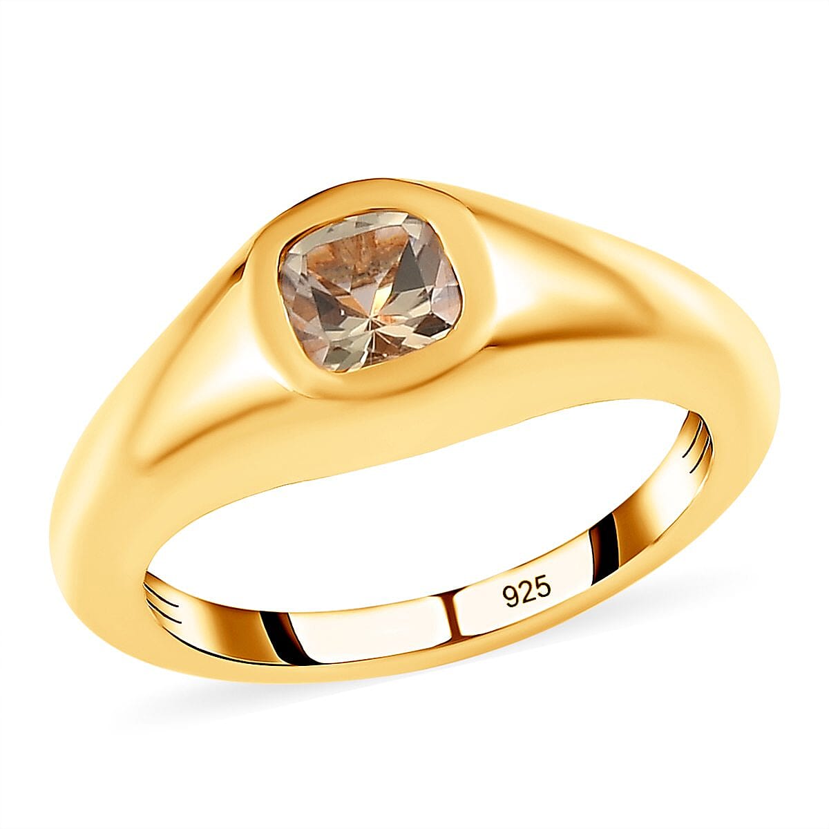 Turkizite 0.65 ctw Ring in 18K Vermeil Yellow Gold Over Sterling Silver (Size 9.0)