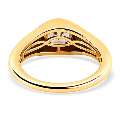 Turkizite 0.65 ctw Ring in 18K Vermeil Yellow Gold Over Sterling Silver (Size 9.0)