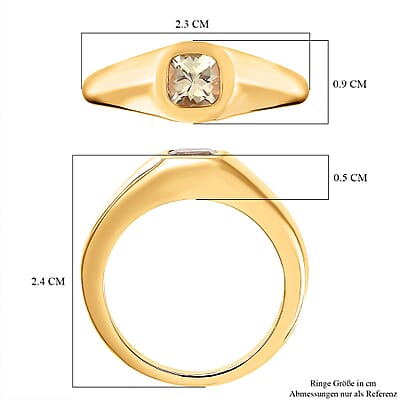 Turkizite 0.65 ctw Ring in 18K Vermeil Yellow Gold Over Sterling Silver (Size 9.0)