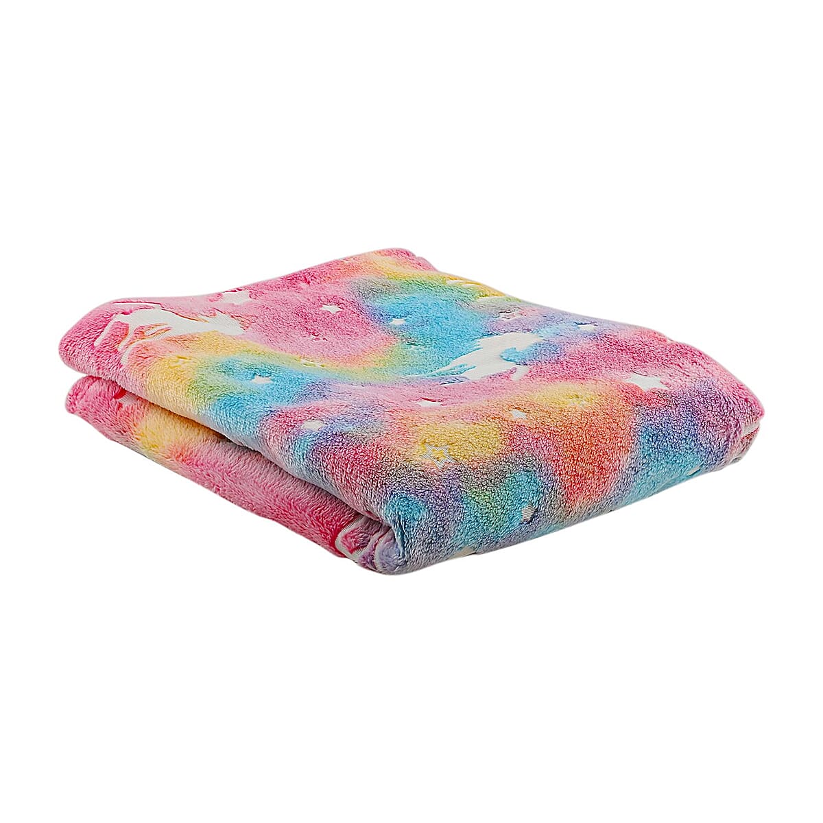 Pink Unicorn Glow In The Dark Blanket (60"x50") image number 2