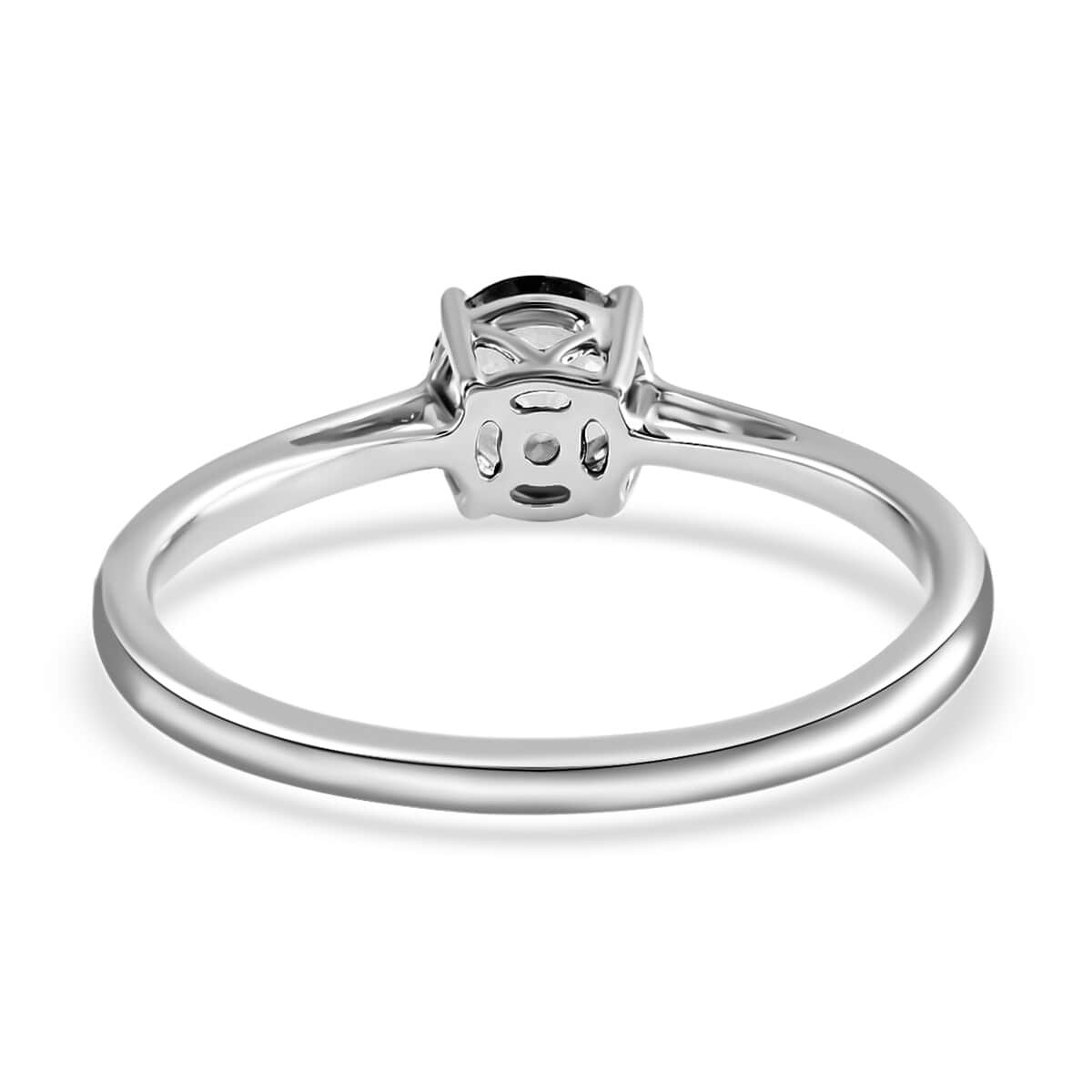 Doorbuster Certified & Appraised ILIANA 18K White Gold AAA Santa Maria Aquamarine Solitaire Ring 2.30 Grams 1.00 ctw image number 4