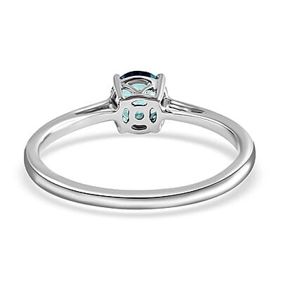 Certified and Appraised Iliana AAA Santa Maria Aquamarine 1.00 ctw Solitaire Ring in 18K White Gold (Size 10.0)