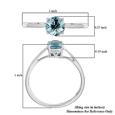 Certified and Appraised Iliana AAA Santa Maria Aquamarine 1.00 ctw Solitaire Ring in 18K White Gold (Size 10.0)